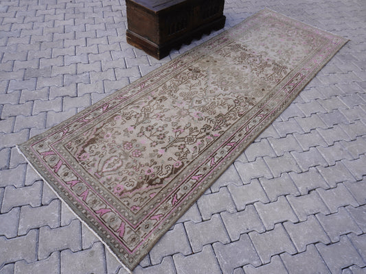 Vintage Wool Runner Rug 3x10 ft - sku 1374