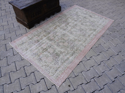 Turkish Wool Neutral Small Rug 4x7 ft - sku 987