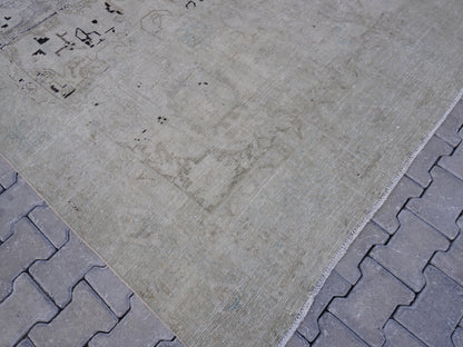 Wool Neutral Vintage Large Rug 9x12 ft - sku2032