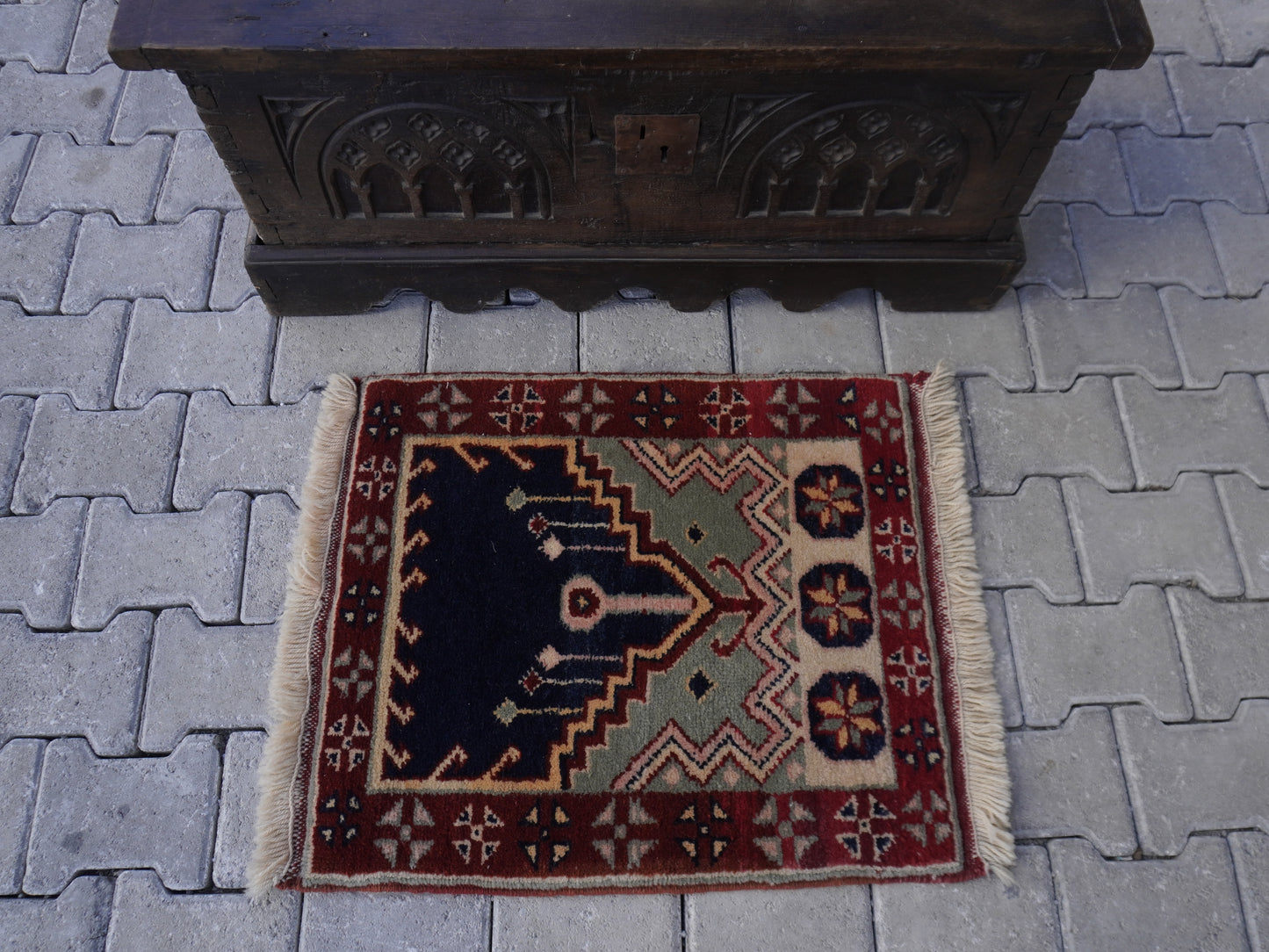 Hand Knotted Doormat 2x3 ft - skuy78