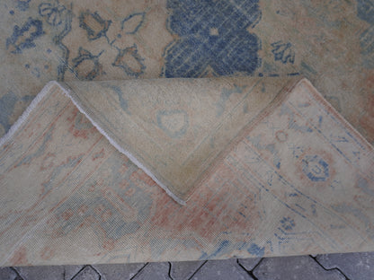 Vintage Neutral Wool Rug 8x9 ft - Sku1716