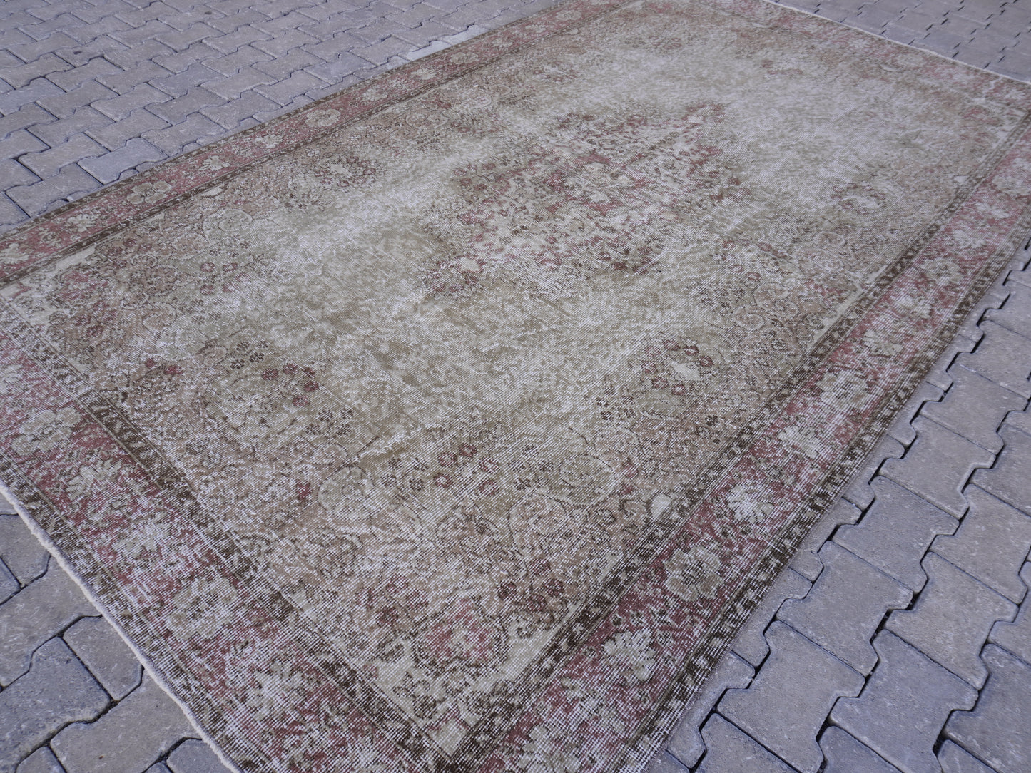 Vintage Turkish Hand Made Rug 6x10 Ft - skuf50