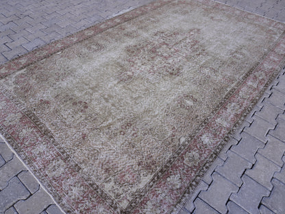 Vintage Turkish Hand Made Rug 6x10 Ft - skuf50