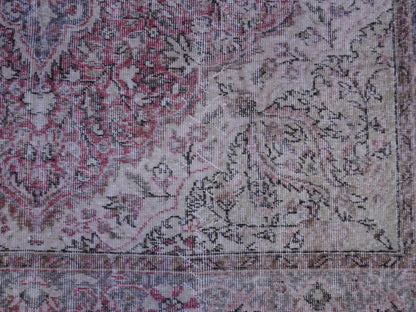 Vintage Turkish Area Rug 7x10 ft - skuf35