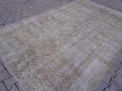 Turkish Vintage Wool Rug 7x10 ft - skuf203
