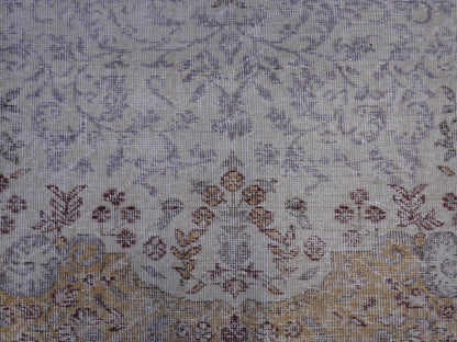 Vintage Wool Neutral Rug 6x9 ft - skuf10