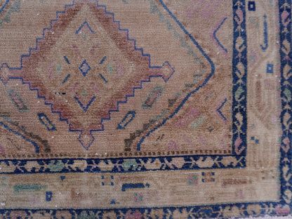 Neutral Wool Runner Rug 3x9 ft - sku1586
