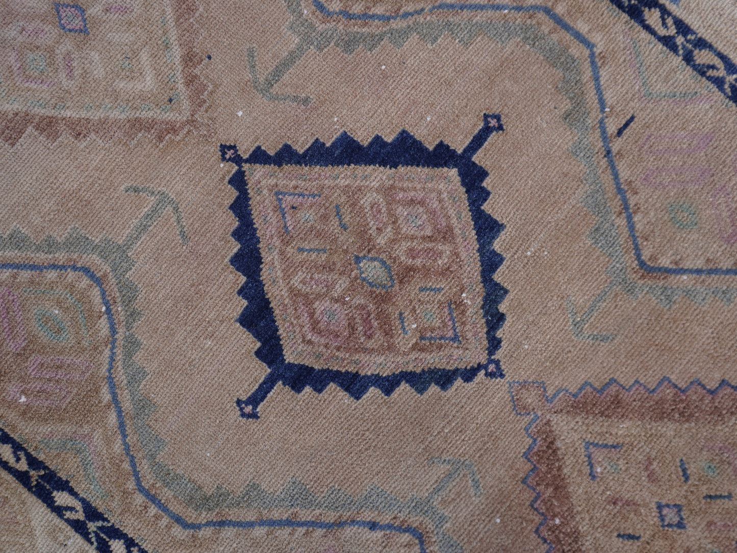 Neutral Wool Runner Rug 3x9 ft - sku1586