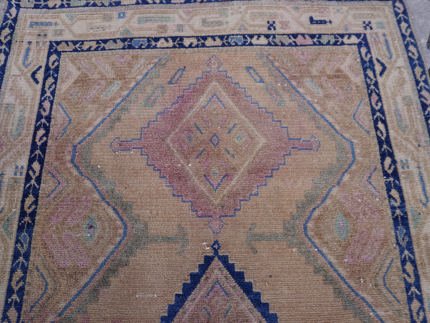 Neutral Wool Runner Rug 3x9 ft - sku1586