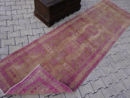 Vintage Runner Rug Pink 3x11 ft - sku1580