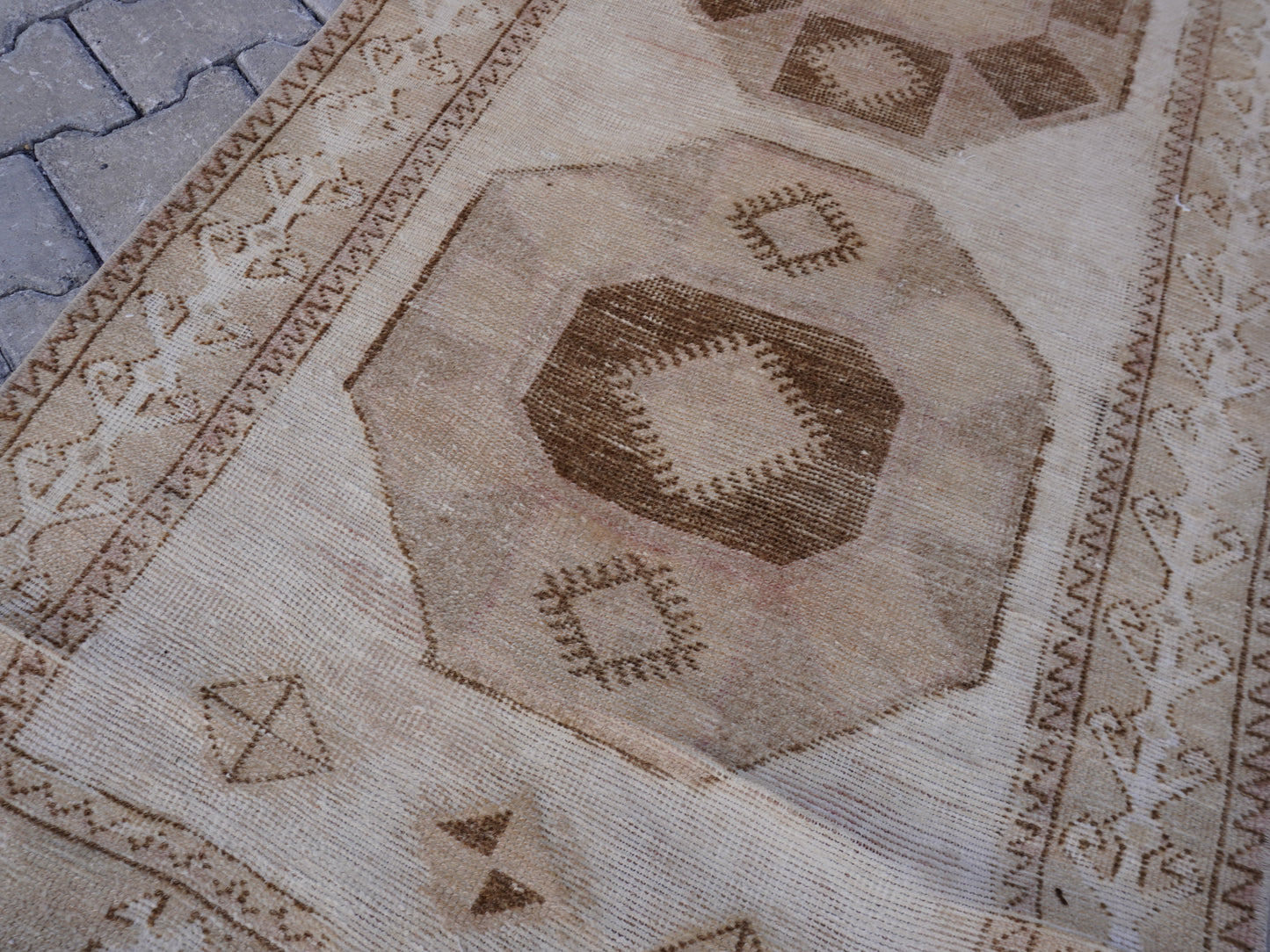Turkish Neutral Runner Rug 3x12 ft - sku1753