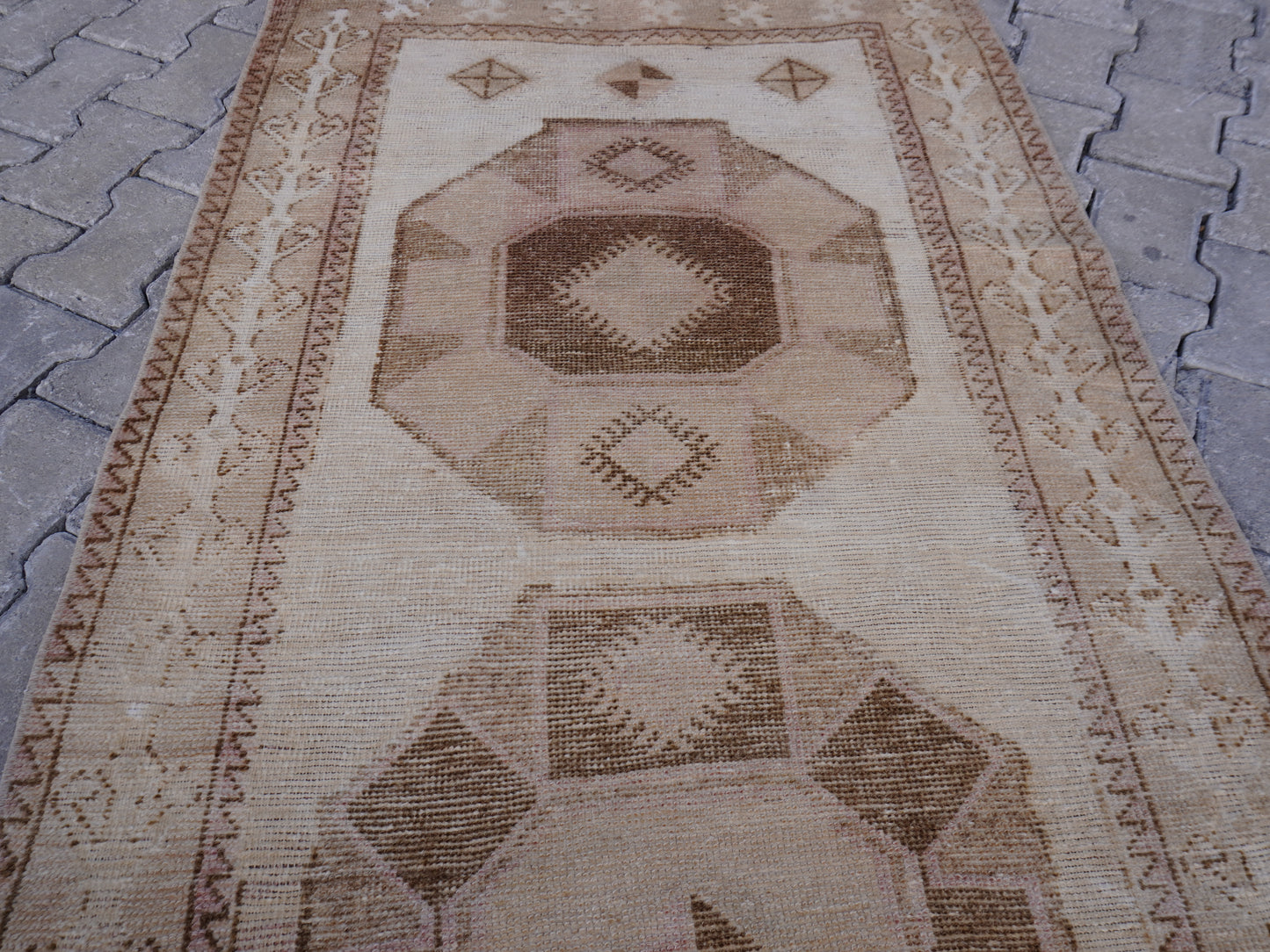Turkish Neutral Runner Rug 3x12 ft - sku1753
