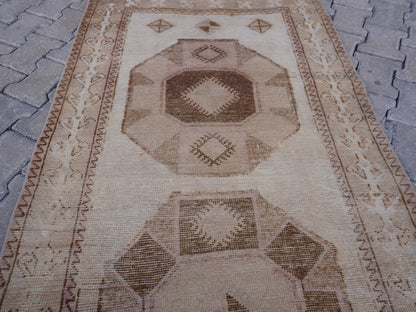 Turkish Neutral Runner Rug 3x12 ft - sku1753