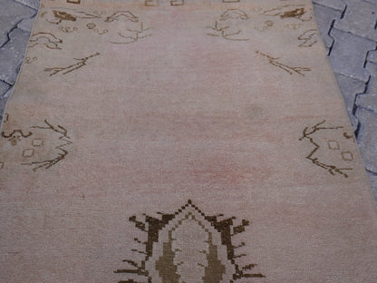 Neutral Turkish Runner Rug 3x11 ft - sku342