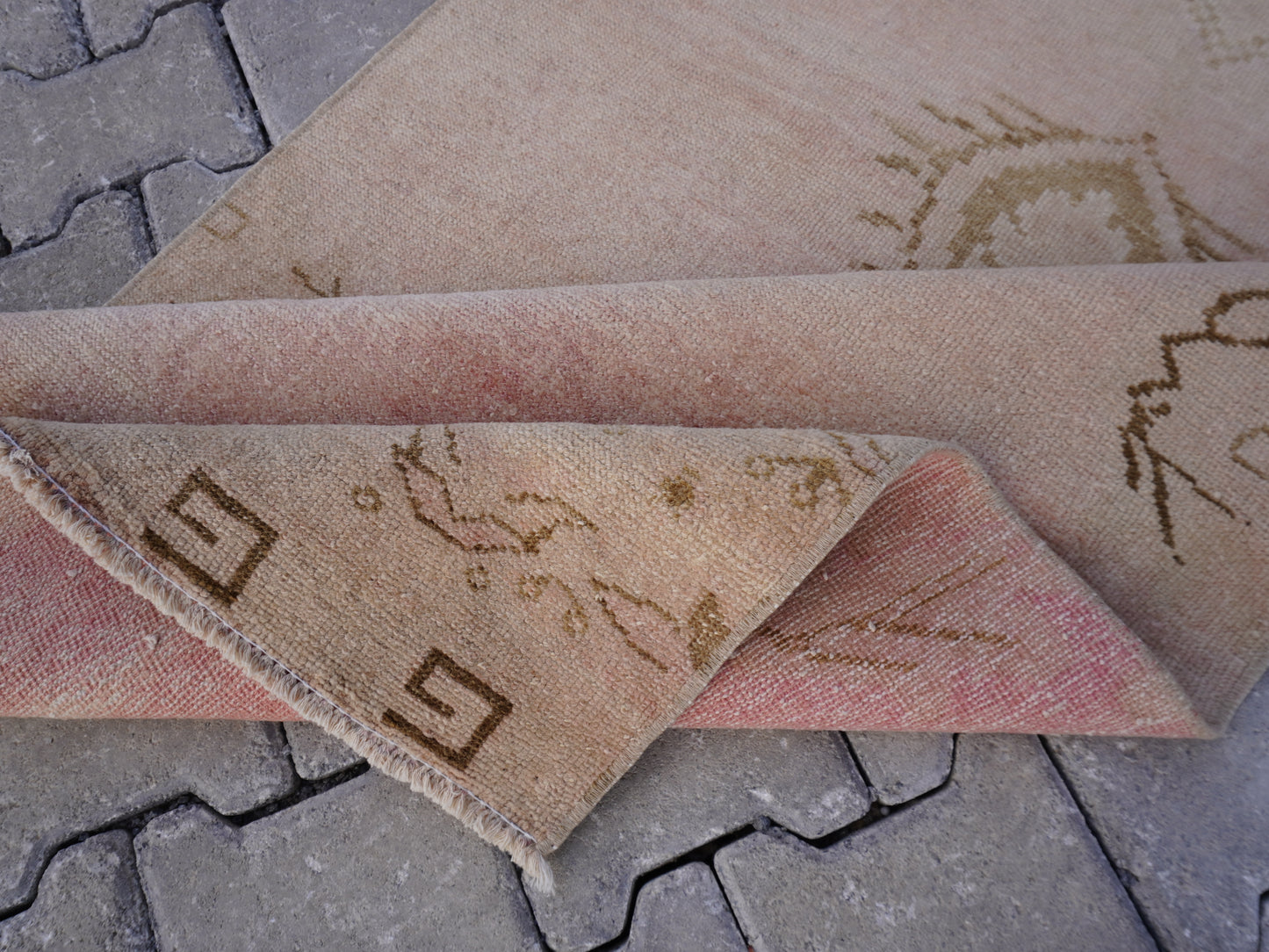 Neutral Turkish Runner Rug 3x11 ft - sku342