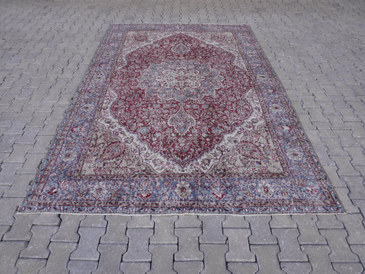 Vintage Hand Made Rug 7x10 ft - skuf113