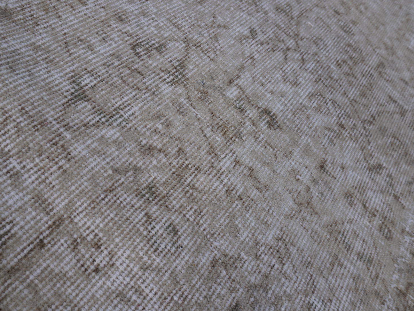 Wool Neutral Vintage Rug 7x9 ft - skuf166