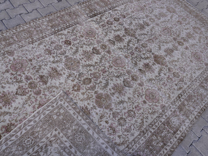 Vintage Wool Area Rug 6x11 ft - skuf78