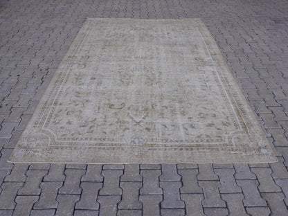 Wool Turkish Vintage Rug 7x10 ft - skuf42