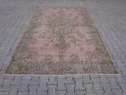 Turkish Vintage Wool Rug 7x10 ft - skuf22