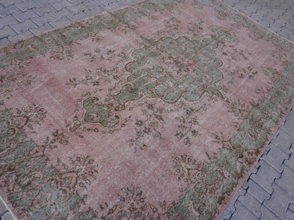 Turkish Vintage Wool Rug 7x10 ft - skuf22