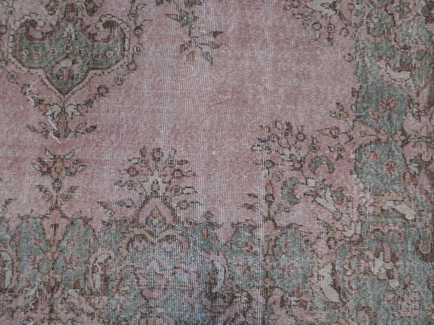Turkish Vintage Wool Rug 7x10 ft - skuf22