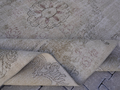 Wool Green Turkish Rug 6x9 ft - sku f196