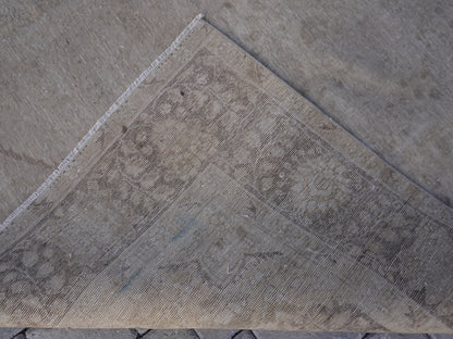 Vintage Neutral Rug 9x12 ft- Hand-Knotted, Soft Tones, Large Area Rug |sku1369