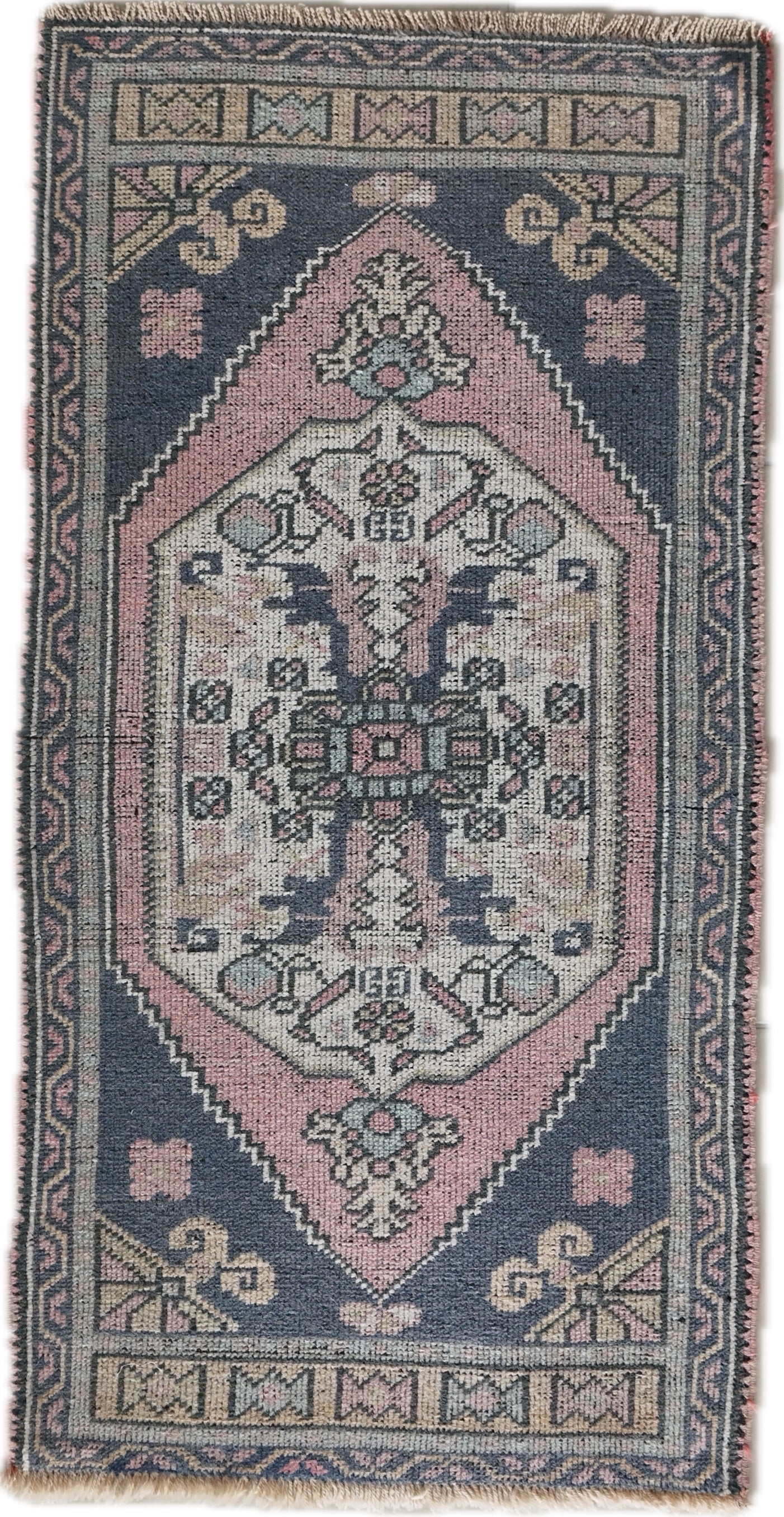 Turkish Small Rug, Hand Knotted Rug 2x3 ft- skuy109