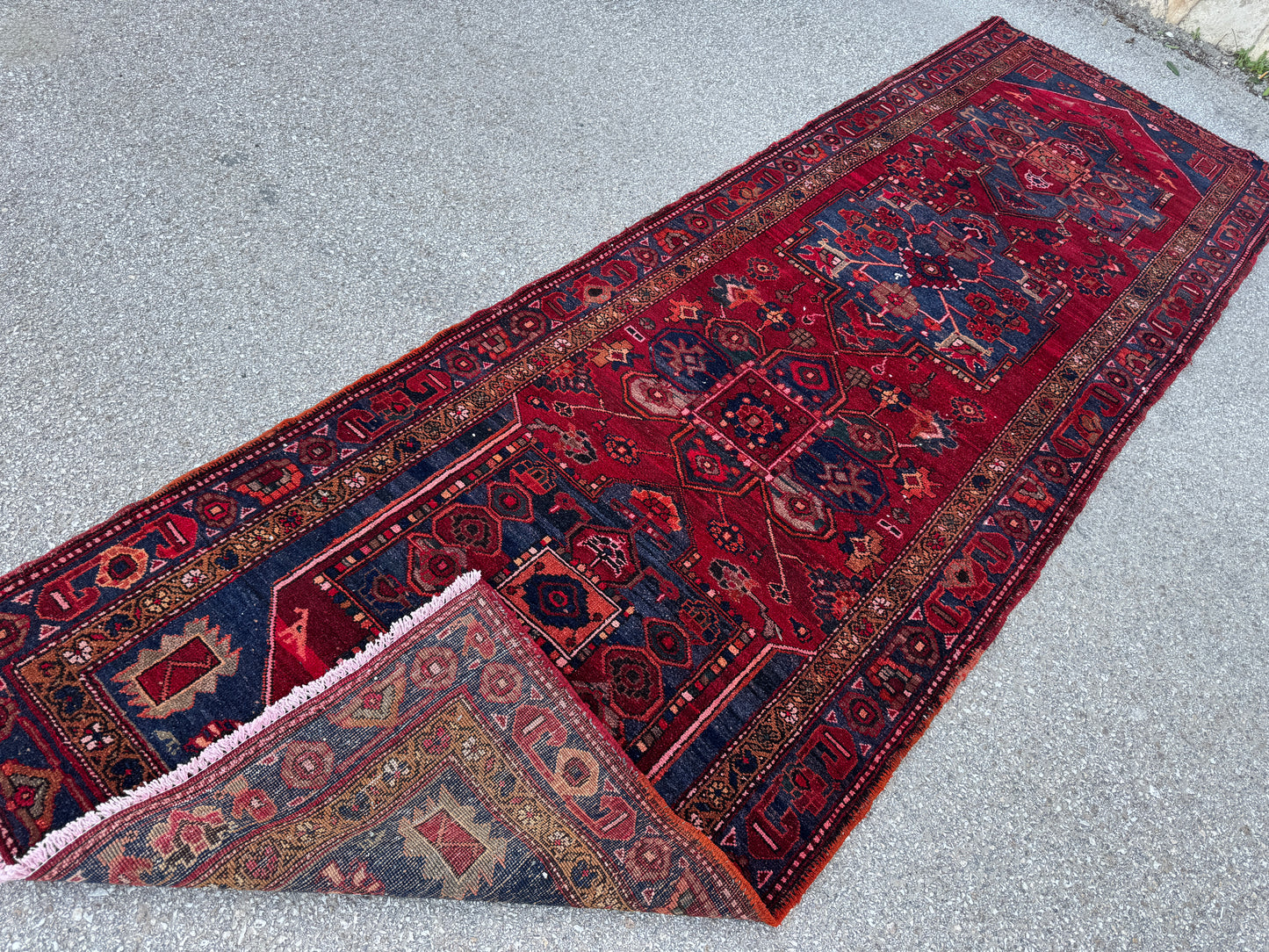 Oreintal Wool Runner Rug 4x12- sku1854