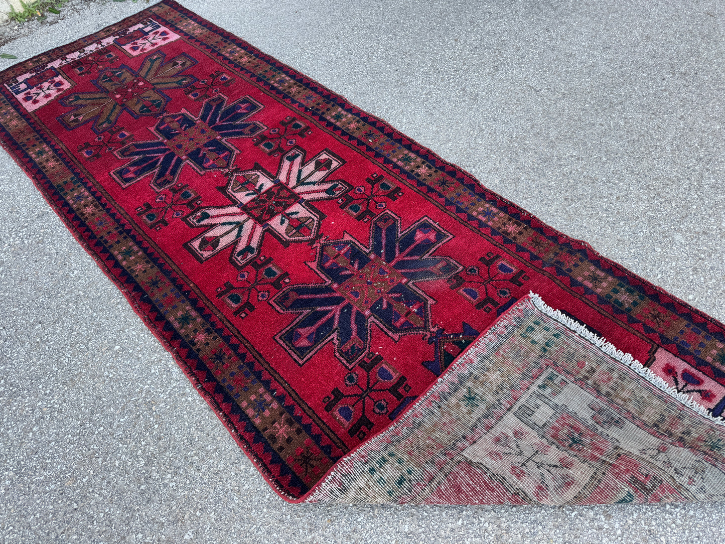 Hand Knotted Wool Runner Rug 3x10 - sku1856