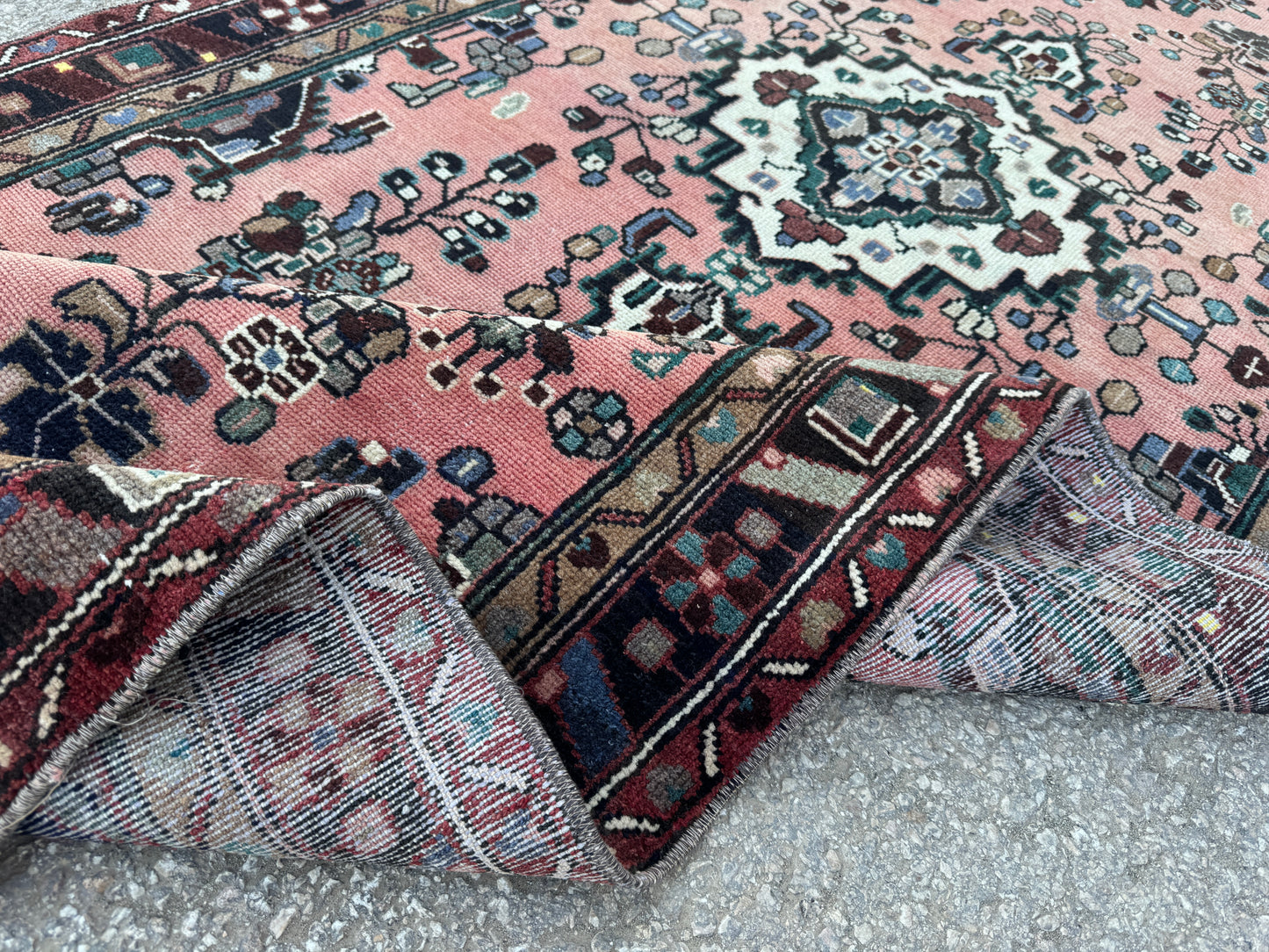 3x10 Vintage Hamadan Runner Rug – Hand Knotted Wool Rug, 1970s Boho Runner- sku2058