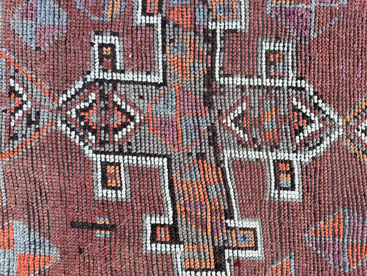 2.7x12 Vintage Runner Rug – Hand Knotted Wool Rug, Long Narrow Tribal Hallway Rug, 1970s-sku2047 Earth Tone Runner