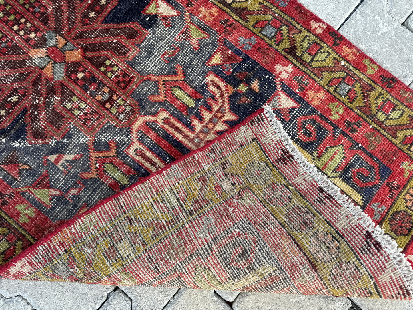 Vintage  Wool Runner Rug 3x10 ft - sku1669