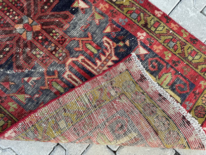 Vintage  Wool Runner Rug 3x10 ft - sku1669