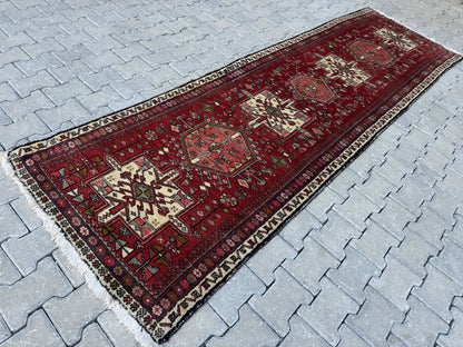 Vintage Wool Runner Rug 3x11 ft - sku1680