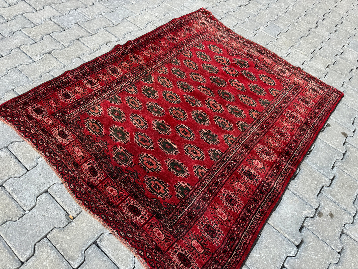 Turkmen Vintage Small Rug 4x5 ft - sku1049