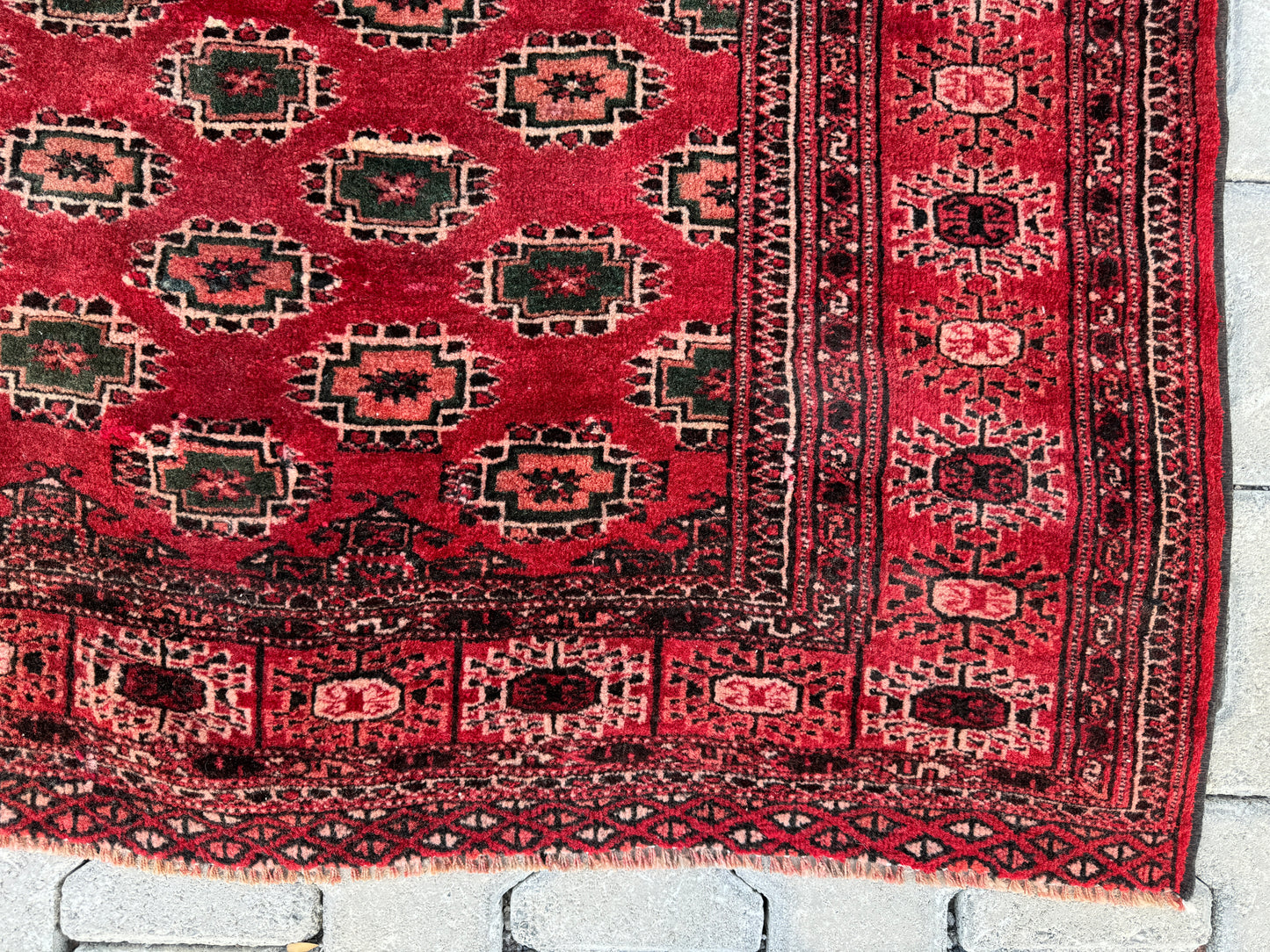 Turkmen Vintage Small Rug 4x5 ft - sku1049