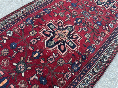 Hand Knotted Rustic 3x9: Persian Antique Red, Home Decor