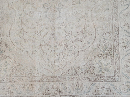5x9 Neutral Area Rug, Rustic Wool Decor, Living Room Muted Decor