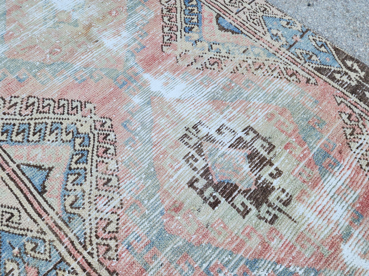 Anatolian Rug 3x7, Turkish Hand Knotted Rustic Decor, Oriental Boho Decor