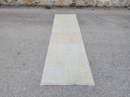 2x9 Neutral Wool Runner Rug, Handcrafted Hallway & Entryway Accent
