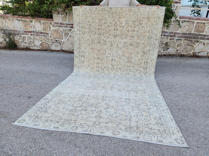 Handwoven Turkish Oushak Rug 5x9 ft: Oriental Bohemian Decor