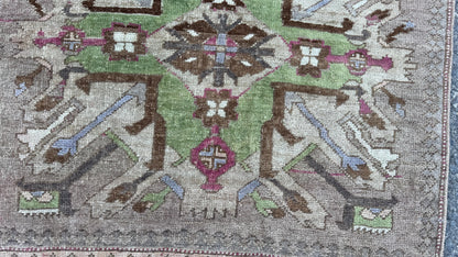 3x7 Small Kars Decor Rug, Turkish Hand Woven, Home Rustic Mini Decor