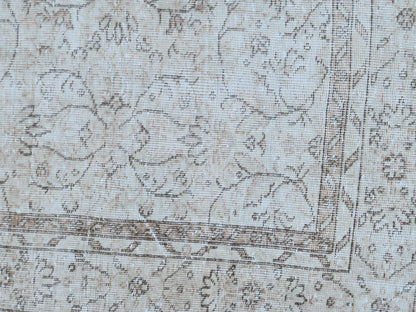Neutral Rug 5x9, Hand Knotted, Oriental Living Room Decor, Beige and Brown