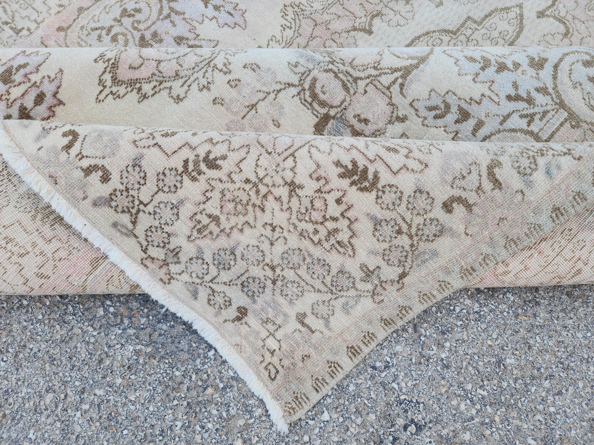 6x9 Persian Neutral Rug, Bohemian Home Decor, Eco Friendly
