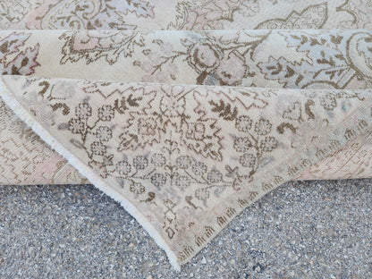 6x9 Persian Neutral Rug, Bohemian Home Decor, Eco Friendly