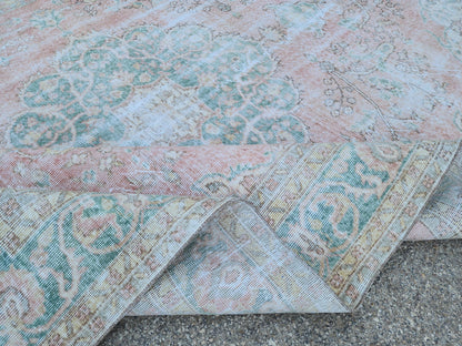 Oushak Rug 8x11: Hand-knotted Turkish Wool, Large Home Decor