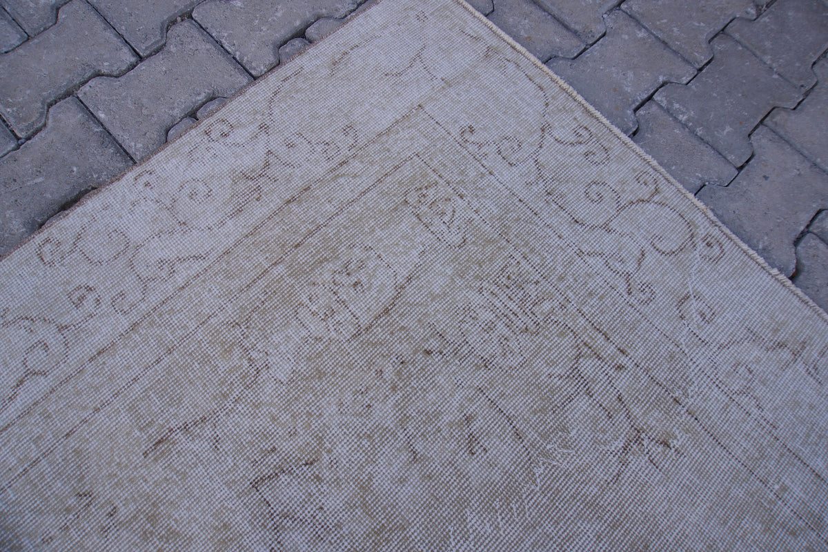 6x10 Turkish Neutral Rug: Beige Wool Oriental Rug, Living Room Hand Knotted Carpet