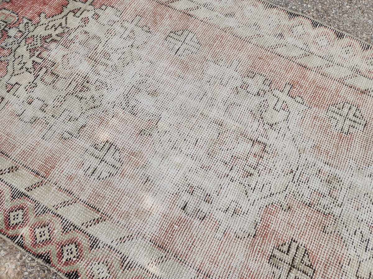 Vintage Anatolian Area Rug 2.6x9.2 ft, Turkish Hand Made Oriental Boho Carpet, Living room Runner